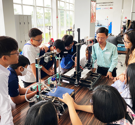 Student Learning About 3D Printing