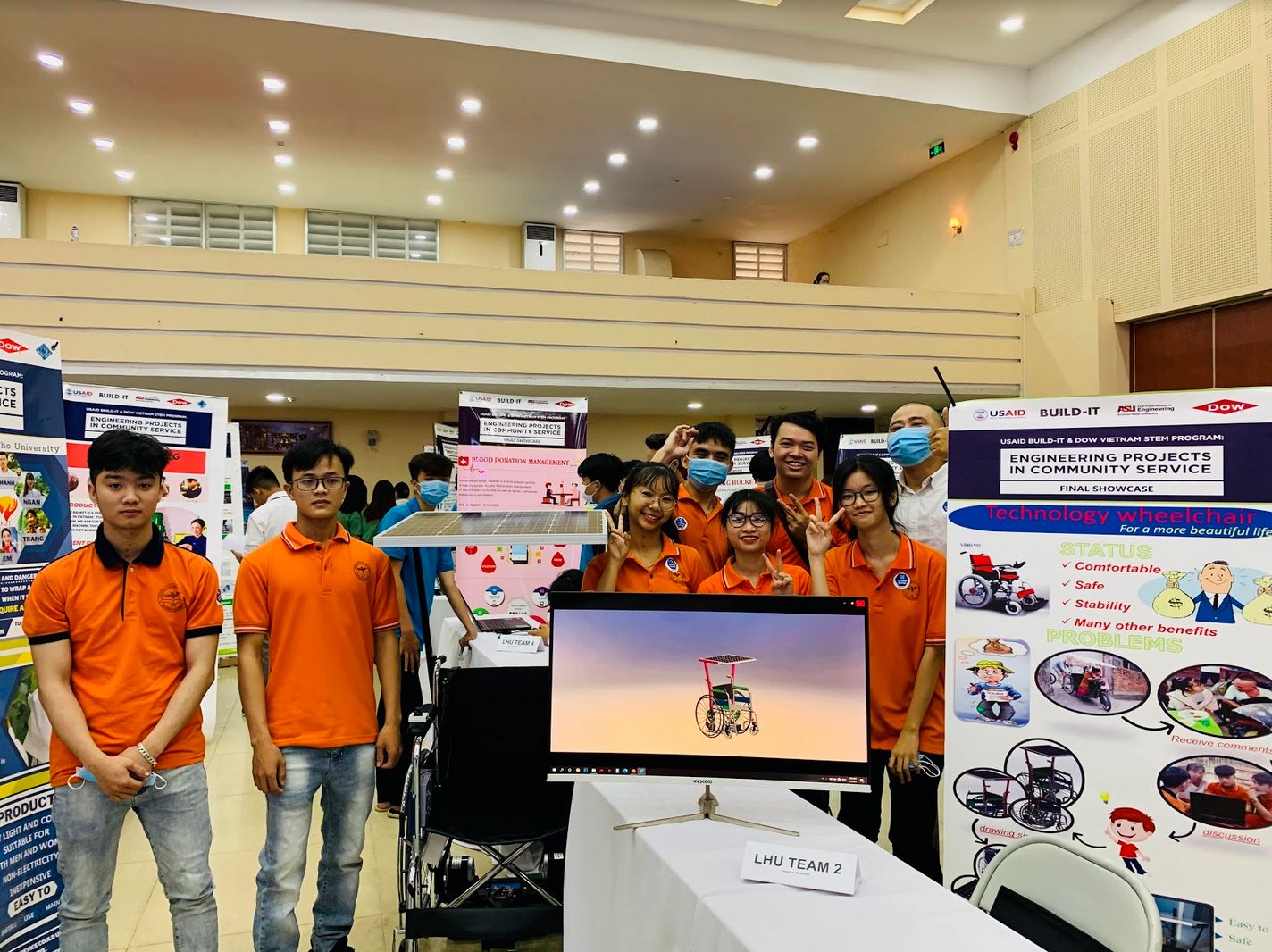 Members of the AutoMov team present their solution at the 2021 EPICS Final Showcase. Photo courtesy of Dr. Van Dinh Vy Phuong